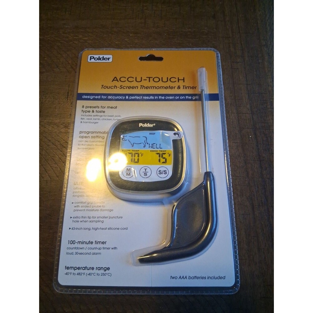 Polder Accu-Touch Touch Screen Thermometer & Timer